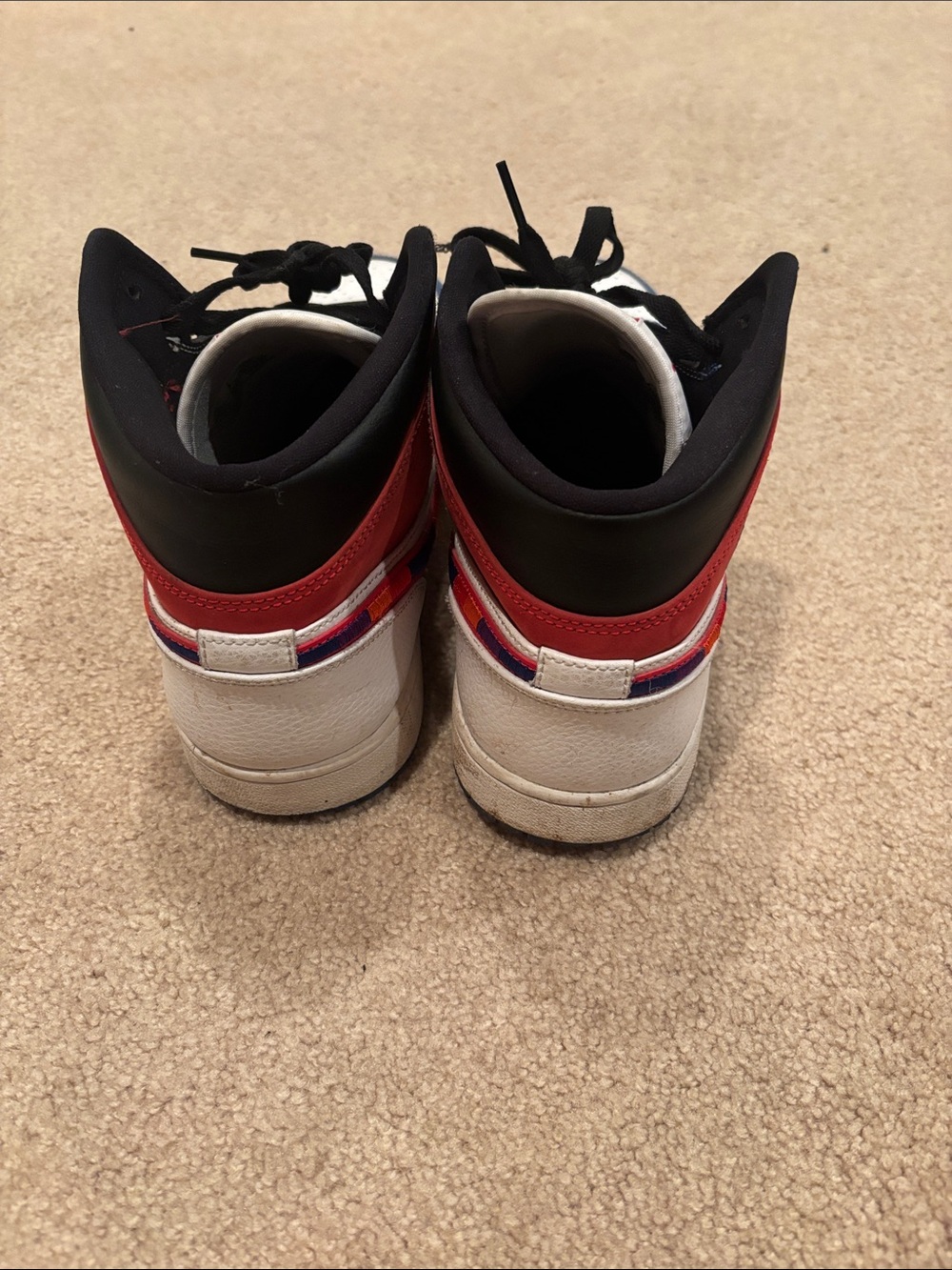 Jordan Air 1 High Top Sneakers - White/Blue/Red/Black - Picture 3 of 6
